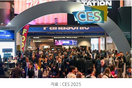 'ces 2025' 행사 전경을 담은 사진.